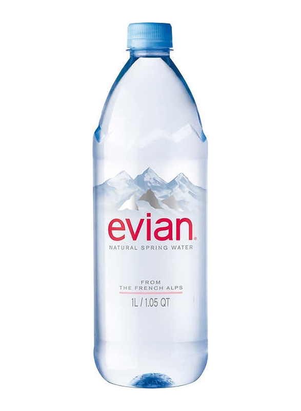 Evian Natural Spring Water, 1 Liter
