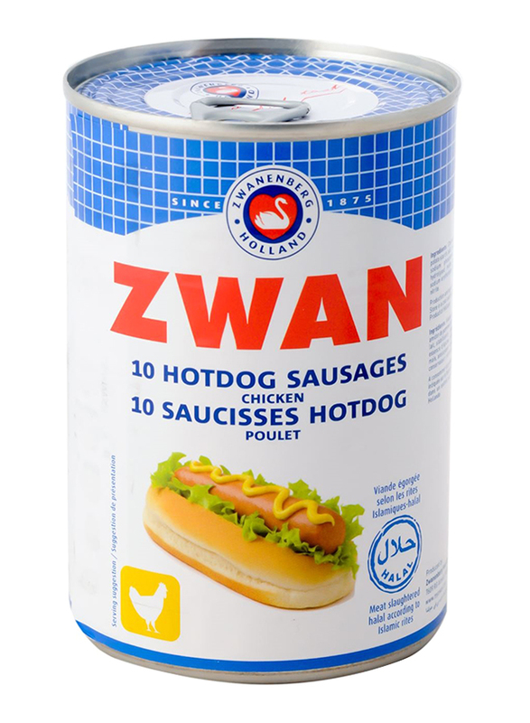 Zwan Chicken 10 Hot Dog Sausages, 400g