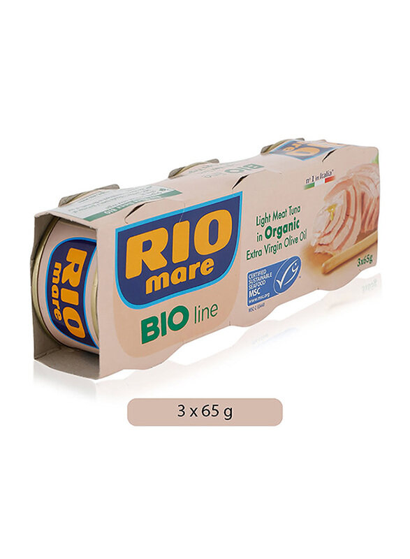 

Rio Mare Light Meat Tuna in Organic Extra Virgin Olive Oil, 3 Cans x 65g