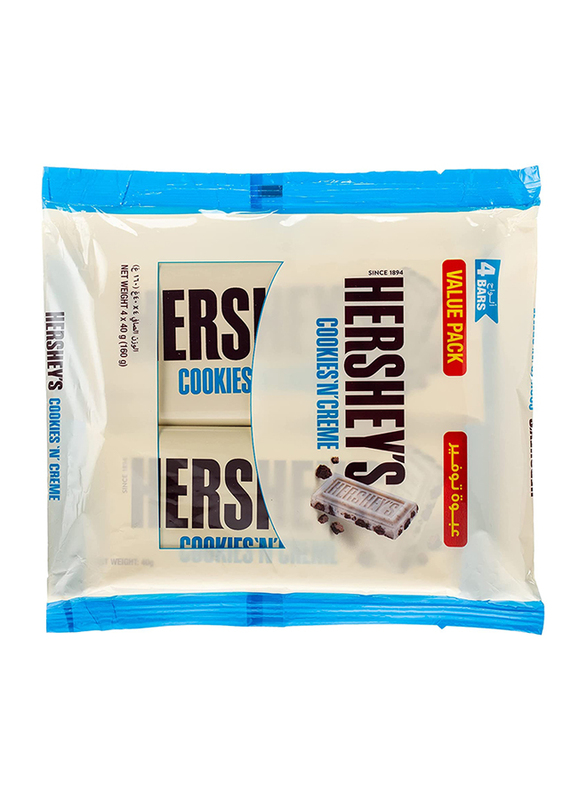 Hersheys Cookies 'n' Creme Chocolate, 4 x 40g