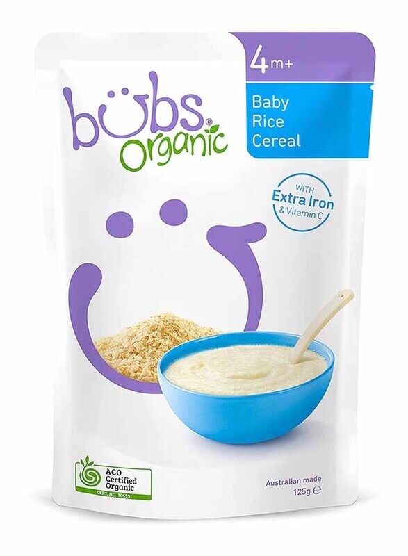 

Bubs Organic Baby Rice Cereals, 125g