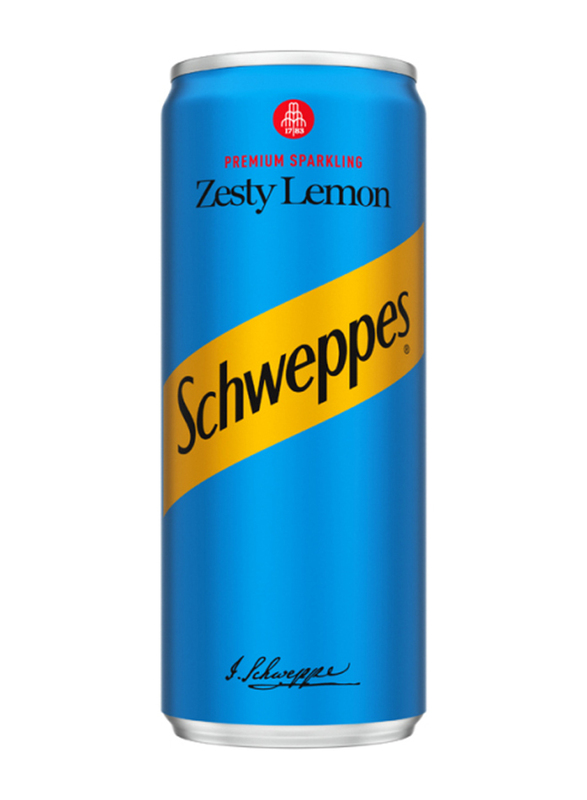 Schweppes Zesty Lemon Soft Drink, 250ml