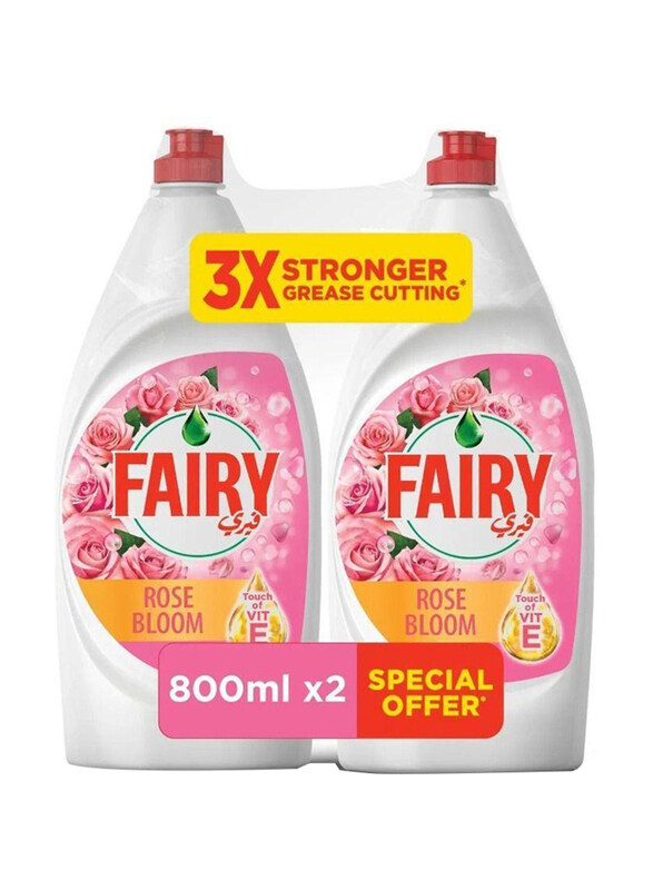 

Fairy Max Plus Rose Bloom Dishwashing Liquid, 2 x 800ml