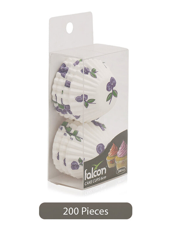 

Falcon 6.5cm 200-Pieces Cake Cup, Floral, White