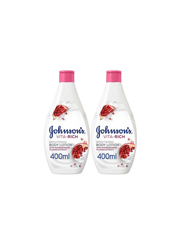 

Johnson's Vita-Rich Brightening Body Lotion with Pomegranate Flower Extract, 2 x 400ml