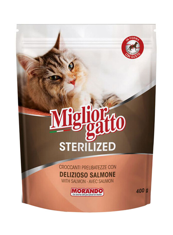 

Miglior Gatto Salmon for Sterilized Cats Dry Food, 400g