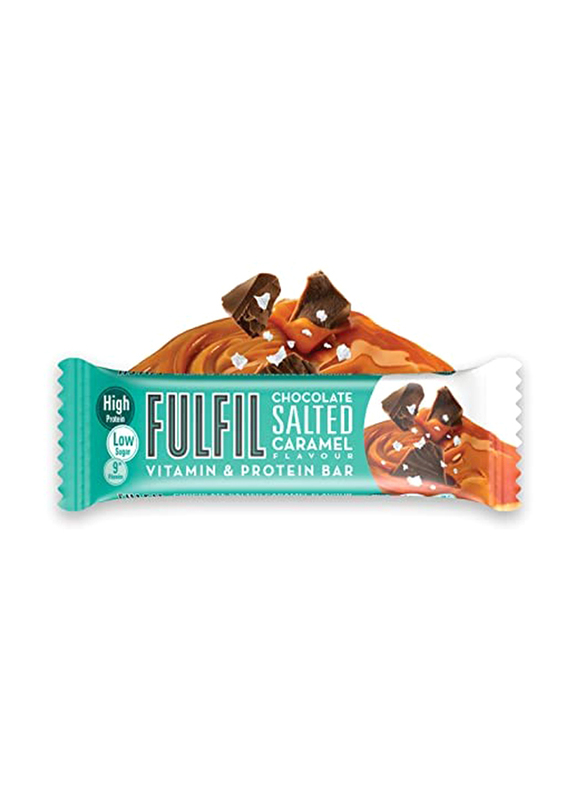 Fulfil Dark Chocolate & Salted Caramel Protein Bar with Vitamin, 55g