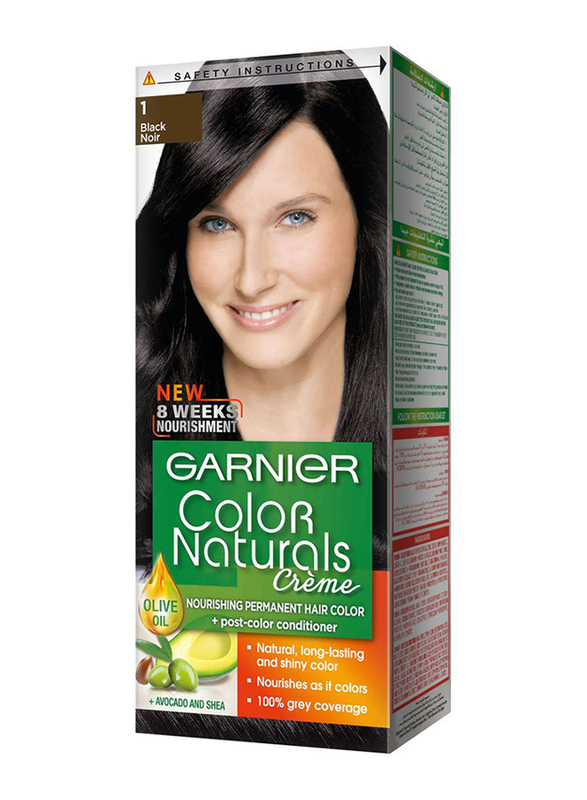 Garnier Color Naturals Nourishing Cream Hair Color, 1 Black, 40ml