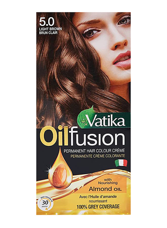 Vatika Naturals Hair Dye Kit with Almond Oil, 5.0 Light Brown