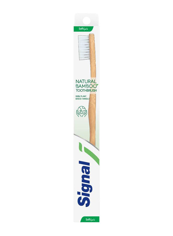 

Signal Natural Bamboo Toothbrush, Light Brown, Soft