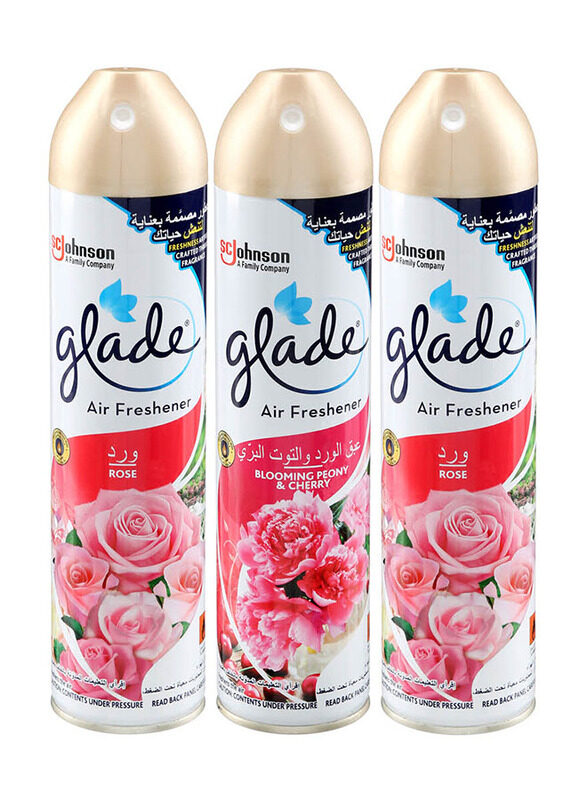 

Glade Rose & Peon & Cherry Air Freshener, 3 x 300ml