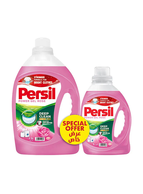 Persil Power Gel Rose Laundry Detergent, 2.9 Liters + 1 Liter