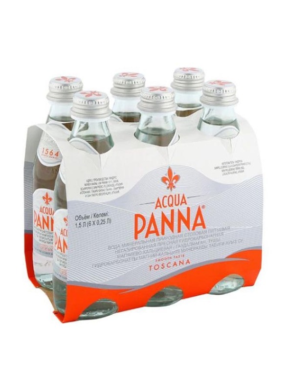 Acqua Panna Natural Mineral Water, 6 Bottles x 250ml