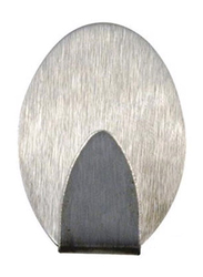 Metal Door Oval Hook, 1 Piece, Silver