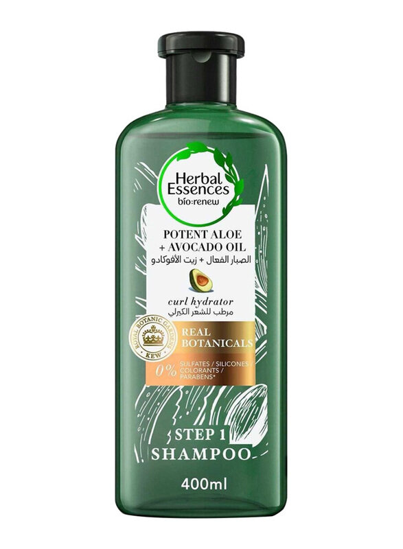 

Herbal Essences Hydrating Shampoo with Potent Aloe Vera & Avocado Oil for All Curly Hair, 400ml