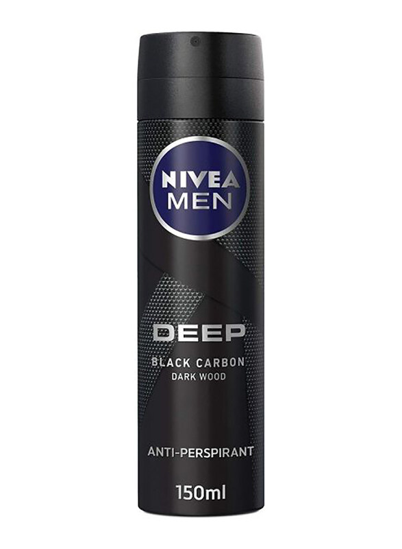 

Nivea Deep Black Carbon Deodorant Spray for Men, 150ml
