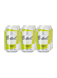 Britvic Ginger Ale Soda, 6 Cans x 300ml