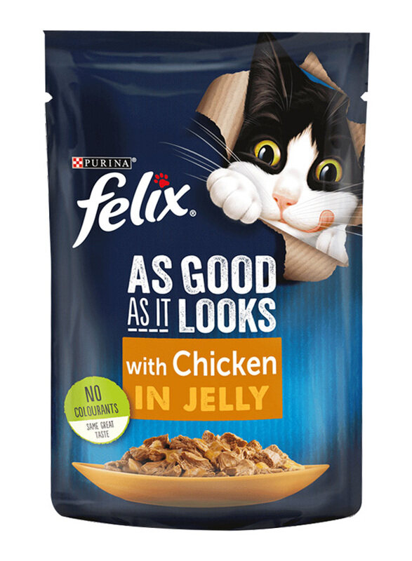 

Purina Felix As Good As It Looks Chicken in Jelly Wet Food for Cats, 85g