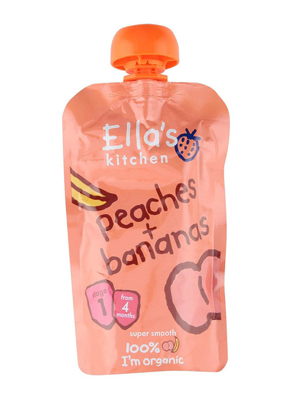 Ellas Kitchen Organic Peaches and Bananas Puree, 120g
