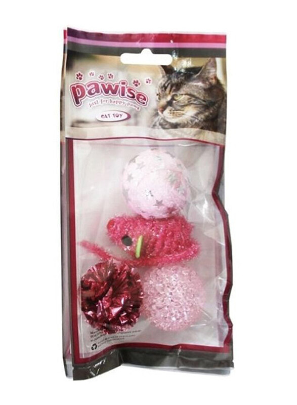

Pawise Balls & Mouse Cat Toys, 4 Piece, Assorted Colour