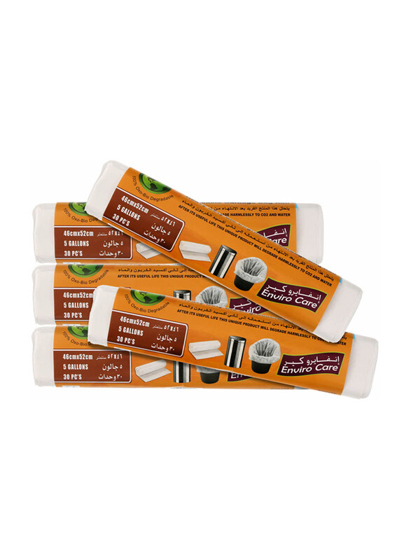

Enviro Guard Garbage Bag White Roll, 46 x 52cm, 5 Pieces