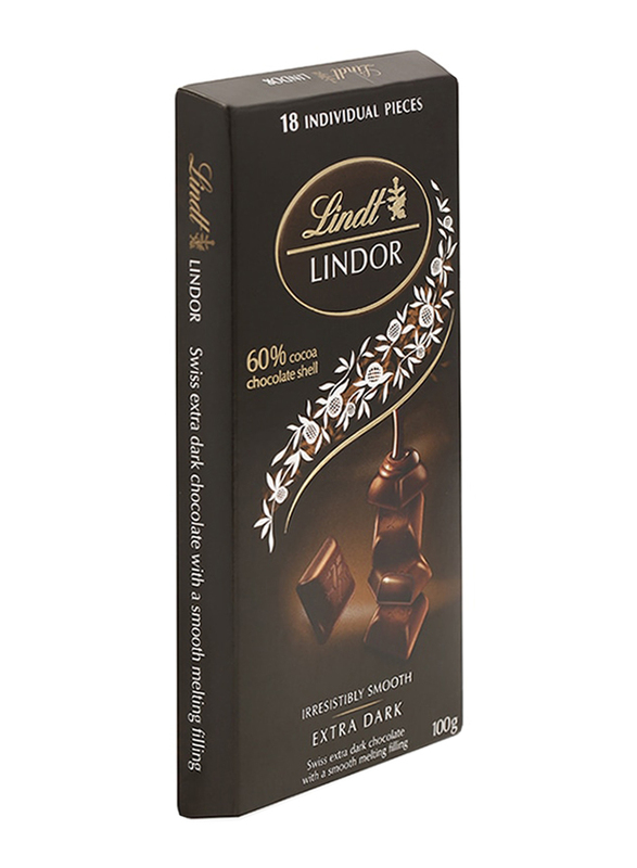 Lindt Lindor Swiss Extra Dark Chocolate, 100g