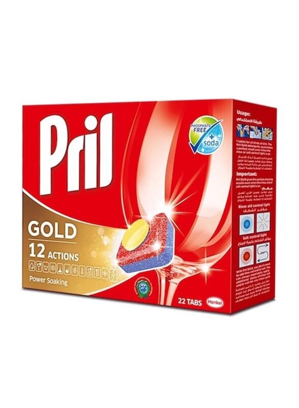 

Pril Gold 12 Action Dishwash, 22 Tablets