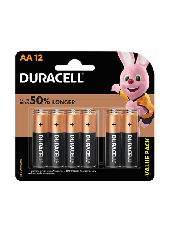 

Duracell AA12 Alkaline Battery, 12 Pieces, Multicolour