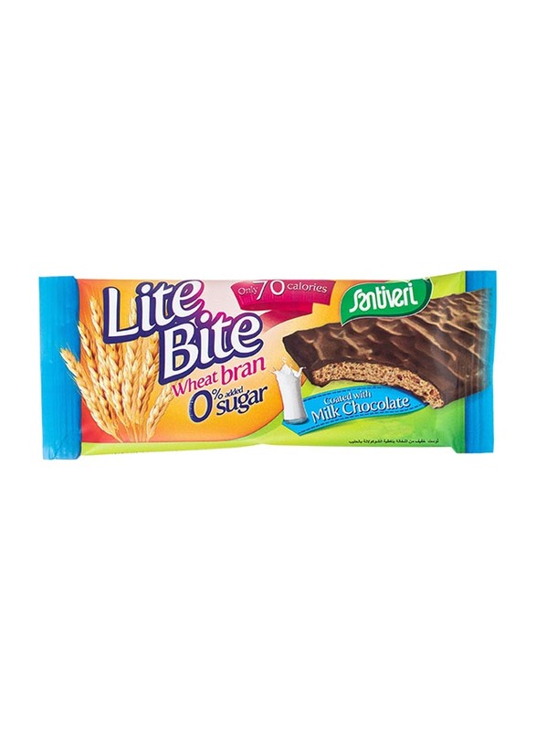 Santiveri Lite Bite Wheat Bran Coated with Milk Chocolate, 17g