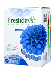 Freshdays Long Single Panty liners Sanitary Pads, 34 Pieces