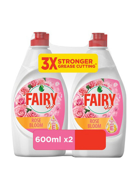 

Fairy Max Plus Rose Bloom Dishwashing Liquid, 2 x 600ml