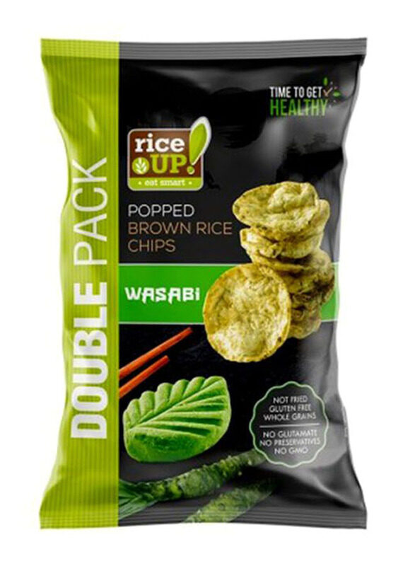 

Rice Up Popped Brown Rice Chips Wasabi, 120g