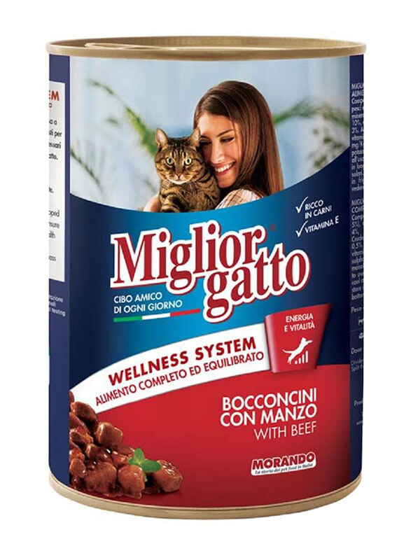 

Miglior Gatto Chunks with Beef Cat Wet Food, 405g