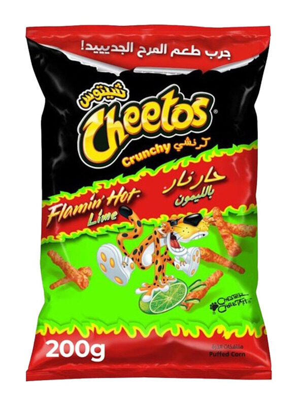 

Cheetos Crunchy Flamin' Hot Lime Corn Chips, 210g