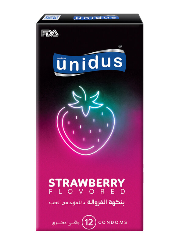

Unidus Strawberry Flavour Condom, 12 Pieces