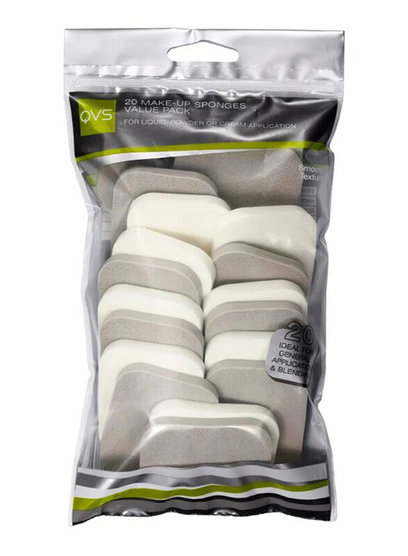 

QVS Makeup Sponges, 20 Pieces, White