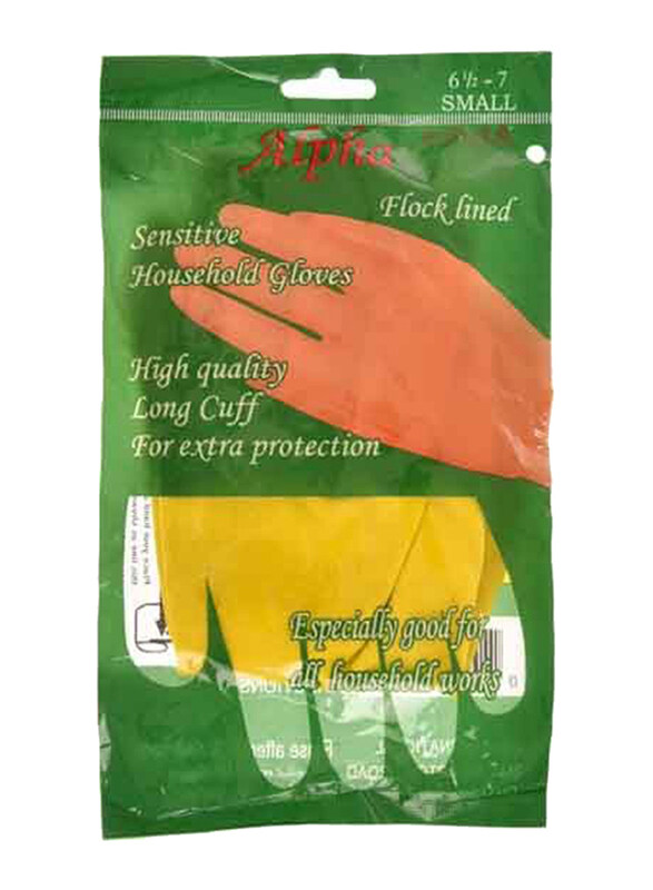 

Alpha Latex House Hold Gloves, Small