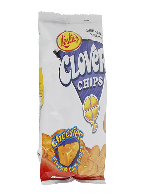 Leslie's Clover Chips Barbeque Corn Snacks, 145g/15 oz., Bag, {Imported  from Canada}