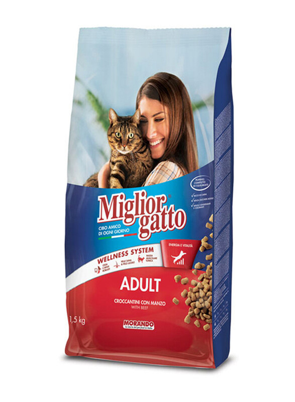 

Miglior Gatto Beef Kibbles Adult Cat Dry Food, 1.5Kg