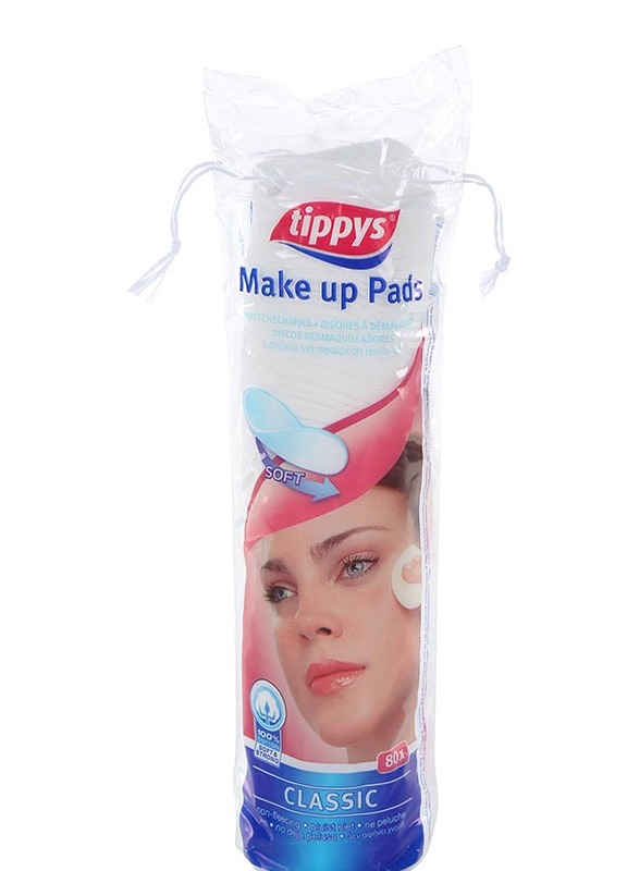 Tippys 80 Piece Classic Make Up Pads, White