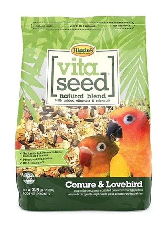

Higgins Vita Seed Dry Bird Food for Conures & Lovebirds, 2.5lbs