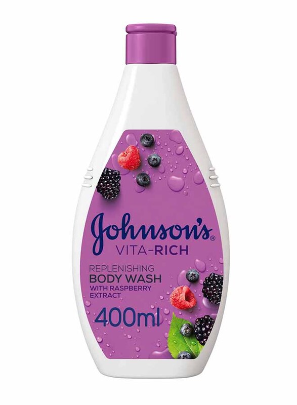 Johnson's Replenishing Vita-Rich Raspberry Body Wash, 400ml