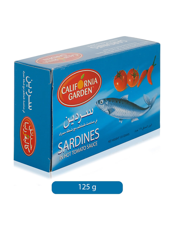 California Garden Sardines Hot Tomato Sauce, 125g