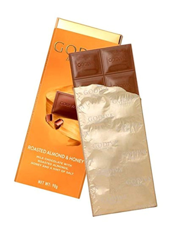 Godiva Roasted Almond & Honey Chocolate Bar, 90g