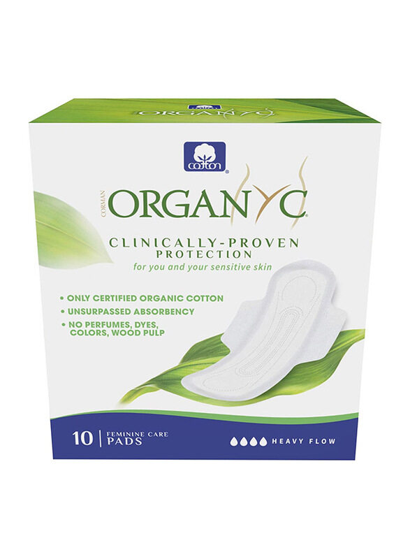 

Organyc Hypoallergenic 100% Organic Cotton Panty Liners, Multicolour, 10 Pads