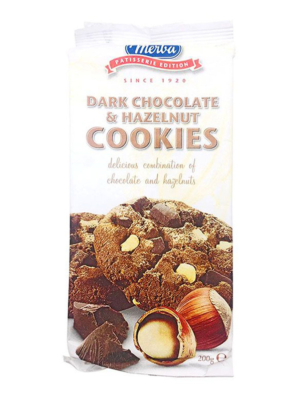 Merba Dark Chocolate and Hazelnut Cookies, 200g
