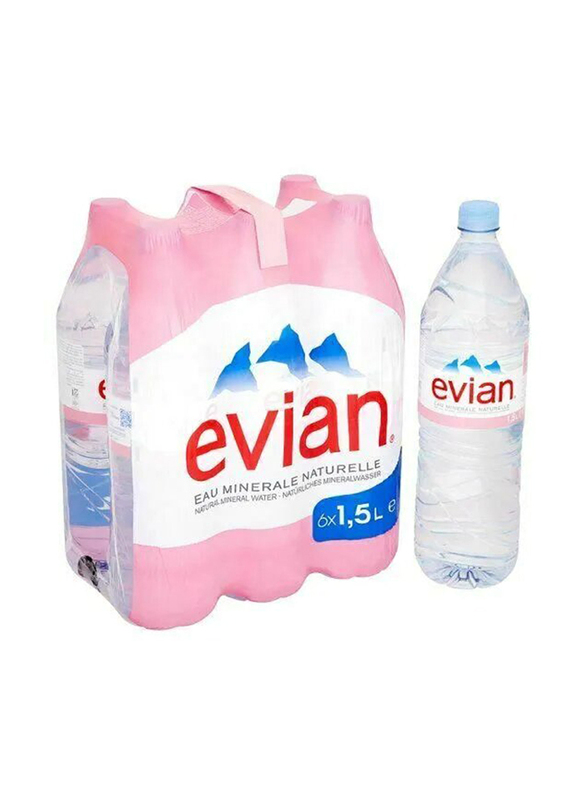 

Evian Natural Mineral Water, 6 x 1.5 Liters