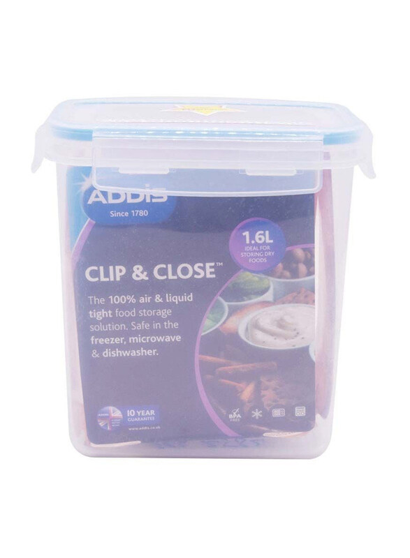 

Addis Clip and Close Rectangular Tall Foodsaver, 1.6 Liter, Clear