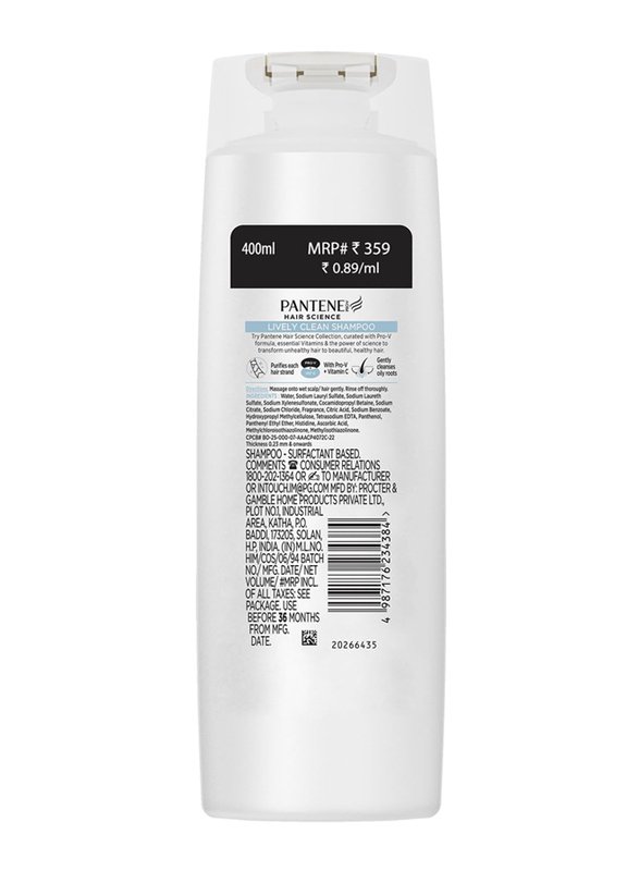 Pantene Pro-V Purifying & Cleansing Post Oil Shampoo, 400ml