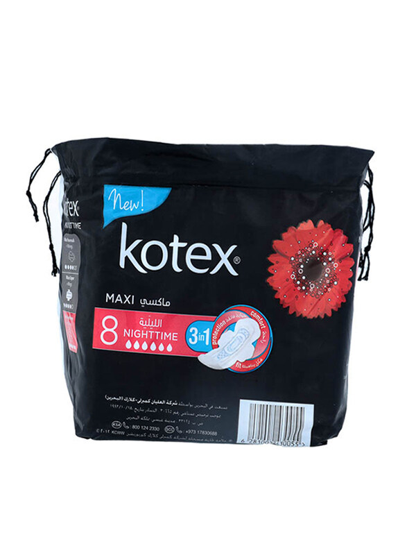 

Kotex Maxi Night Feminine Hygiene Sanitary Pads, 8 Pads